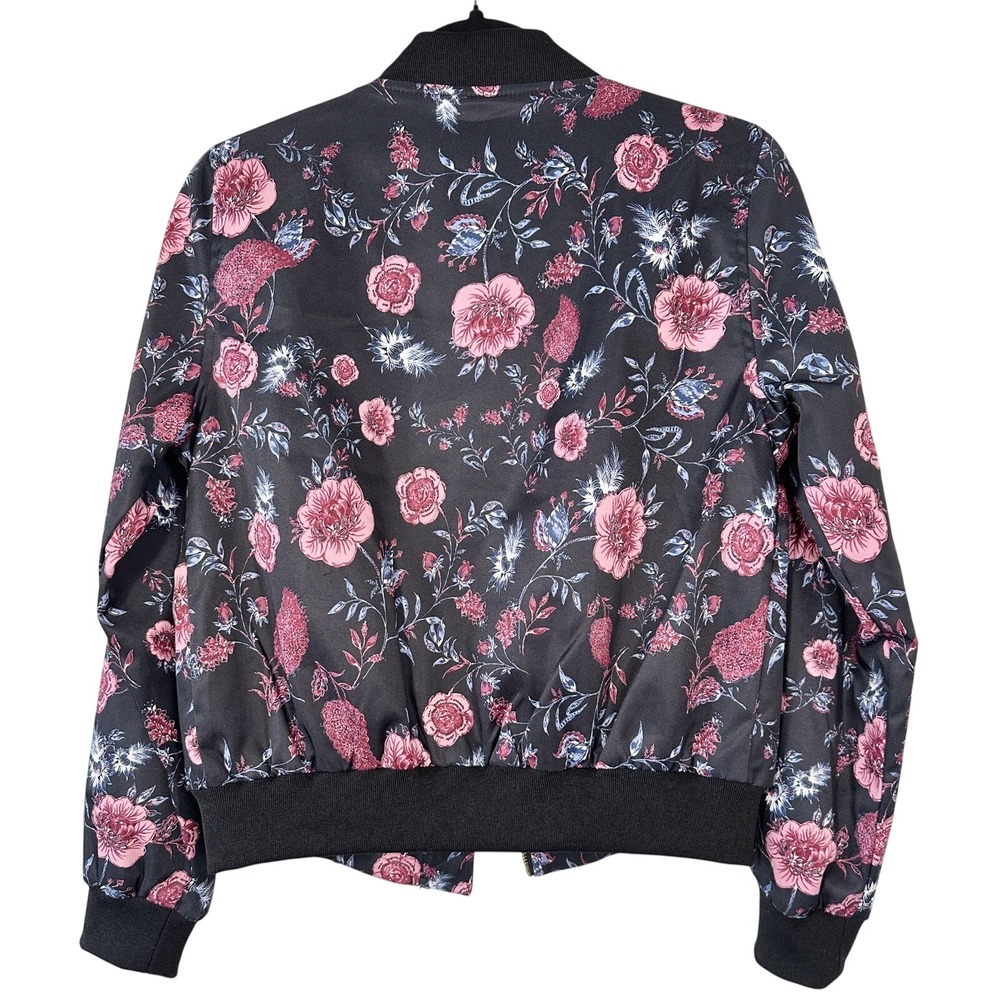 Hippie Rose Women's Floral Bomber Jacket Size S Boho Indie Artsy Y2K Soft Grunge - Picture 2 of 8